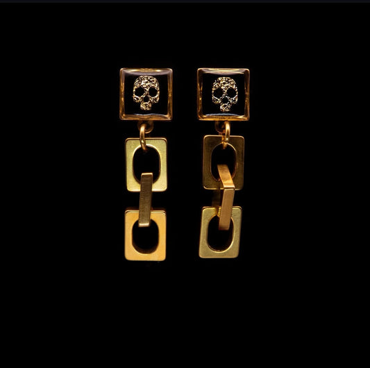 Skull chain earring’s